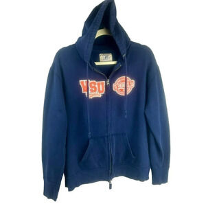 Russell VA State University VSU Zip Up Hoodie Women XL Navy Blue HBCU Patch